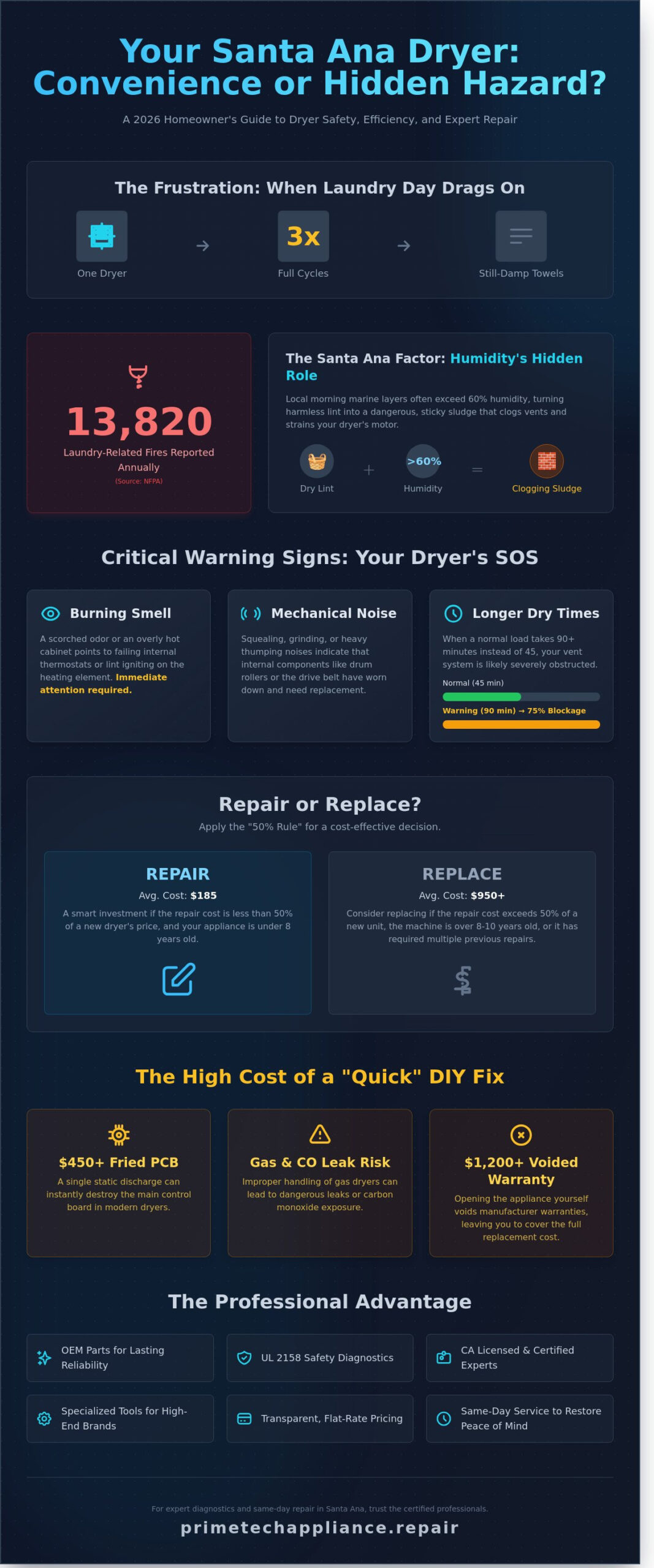 Expert Dryer Repair in Santa Ana: The 2026 Homeowner’s Guide to Service & Reliability