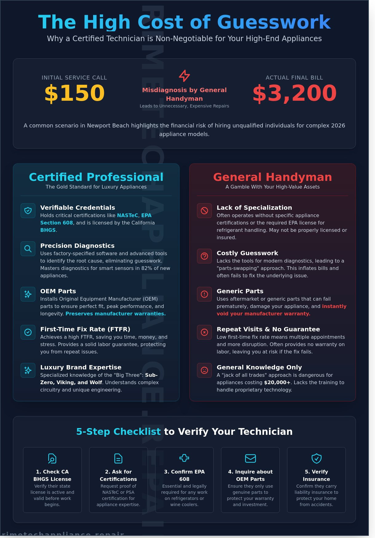 Certified Appliance Technician Orange County: Why Professional Credentials Matter in 2026