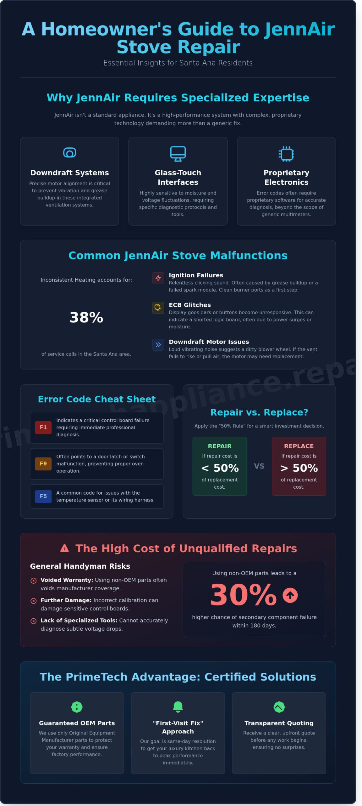 Expert JennAir Stove Repair in Santa Ana: A Homeowner’s Buying Guide to Luxury Service