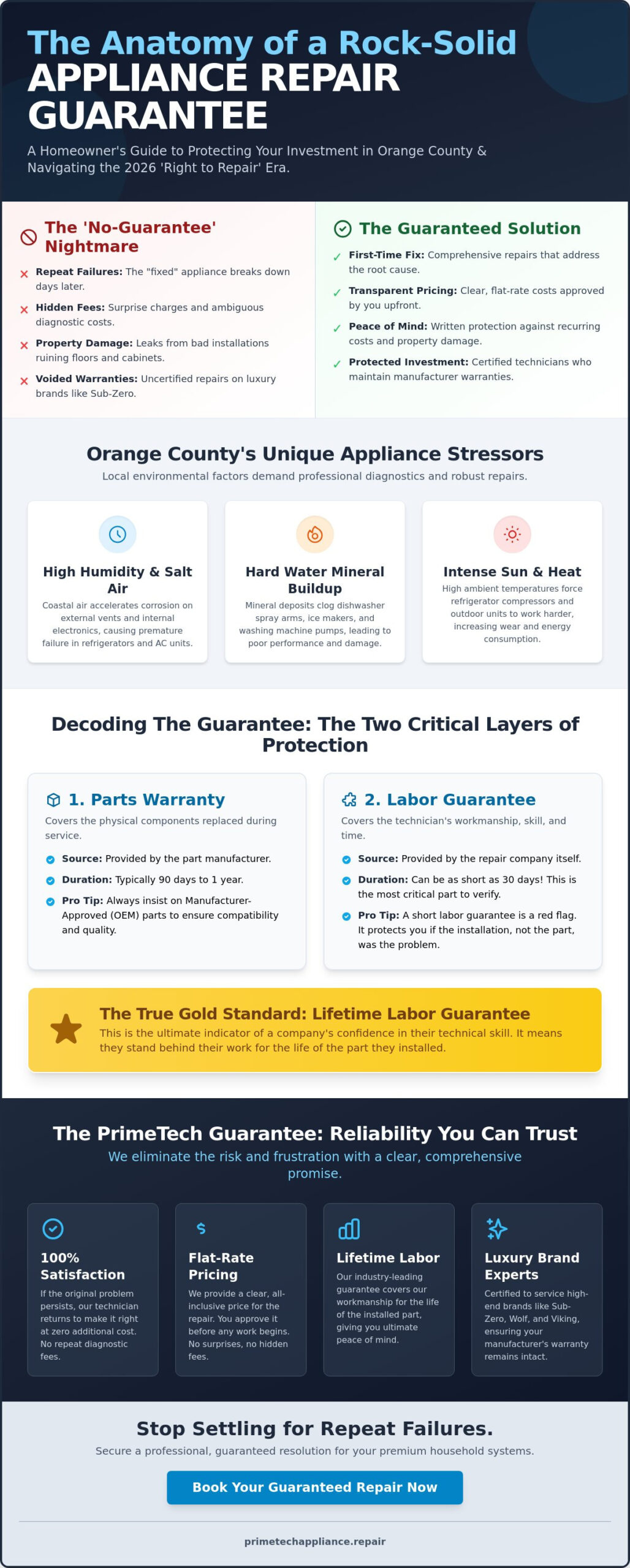 Appliance Repair Service Guarantee in Orange County: What You Need to Know in 2026